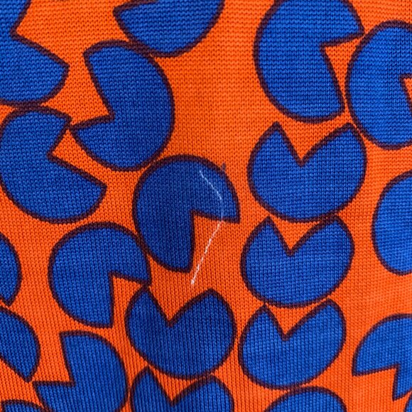 Diane Von Furstenberg Amberlin Orange Blue Print Belted Women's Size 8 Dress - Picture 14 of 15